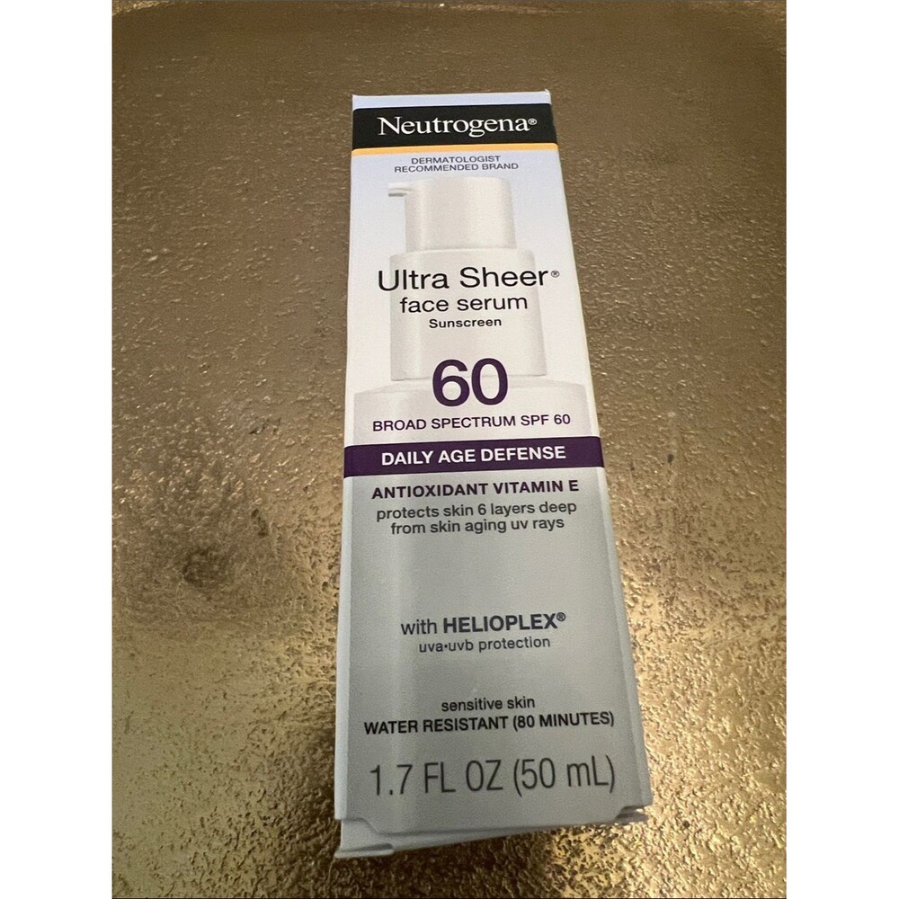#2114**Neutrogena Ultra Sheer Face Serum Sunscreen/Broad Spectrum SPF 60.